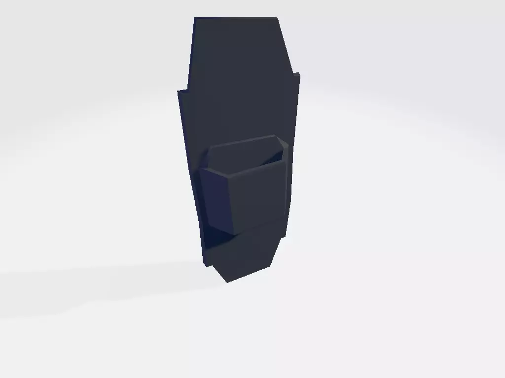 Belt Knife Holder Low-poly 3D model_0
