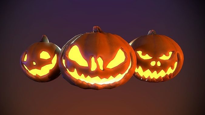3D model Halloween Pumpkins VR / AR / low-poly | CGTrader