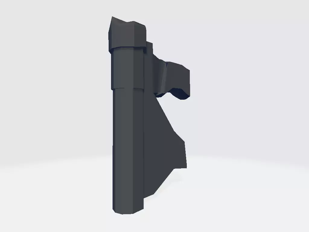 Pistol - Gun Low-poly 3D model_0