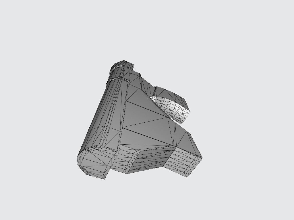 Pistol - Gun Low-poly 3D model_11