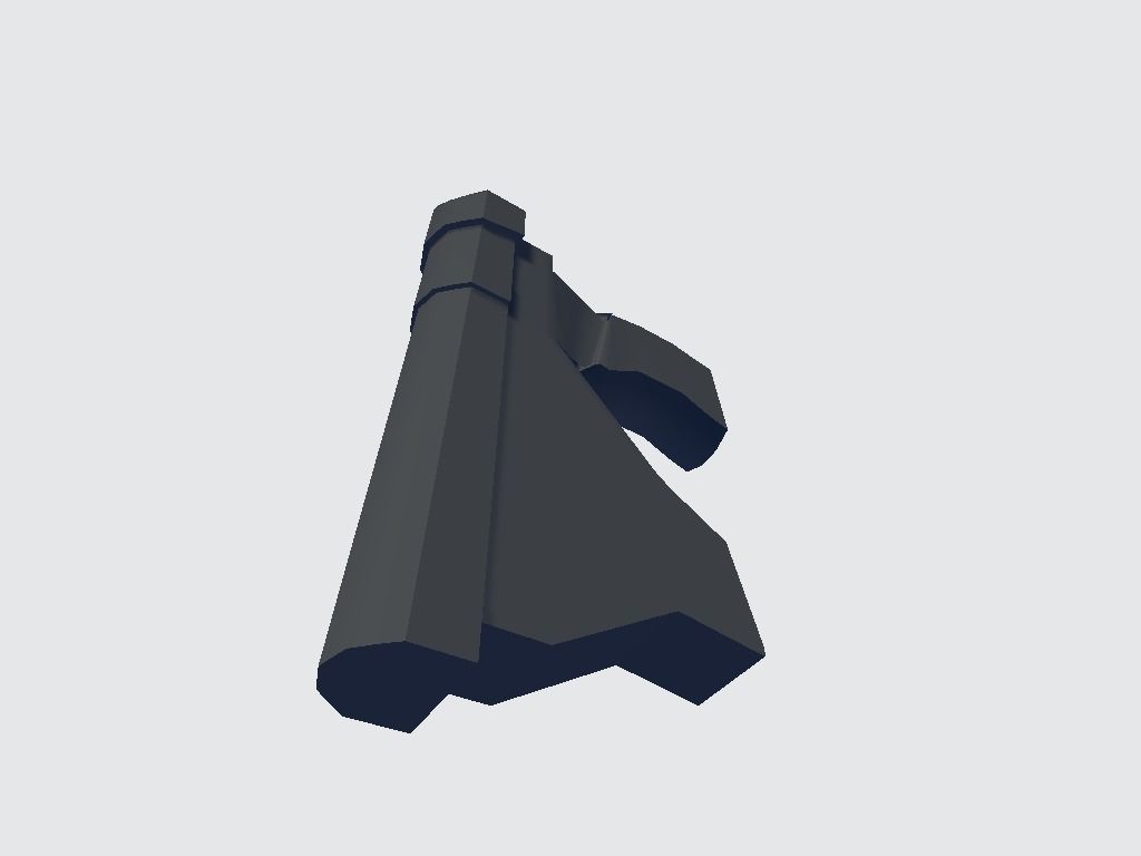 Pistol - Gun Low-poly 3D model_5