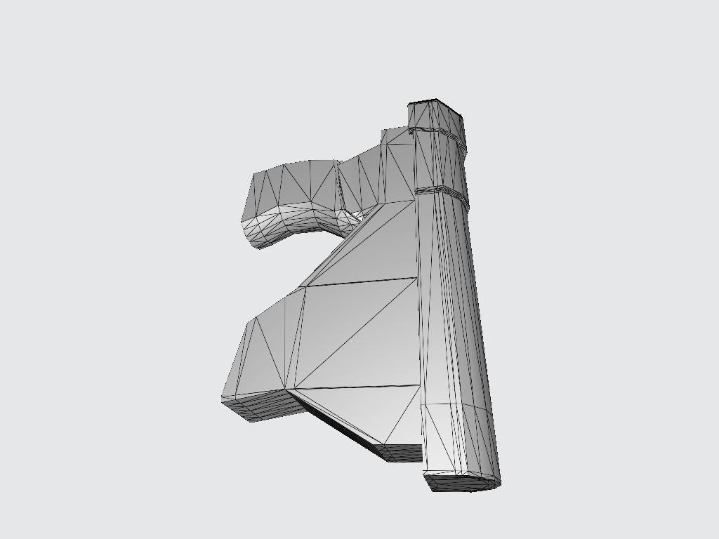 Pistol - Gun Low-poly 3D model_9