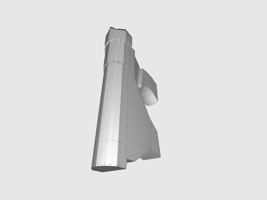 Pistol - Gun Low-poly 3D model_13