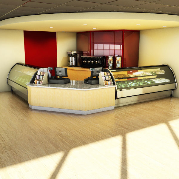 Coffee Stand - Kiosk 3D model_2