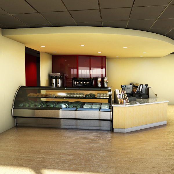 Coffee Stand - Kiosk 3D model_4