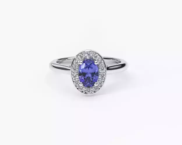 ZDR0136 tanzanite engagement ring