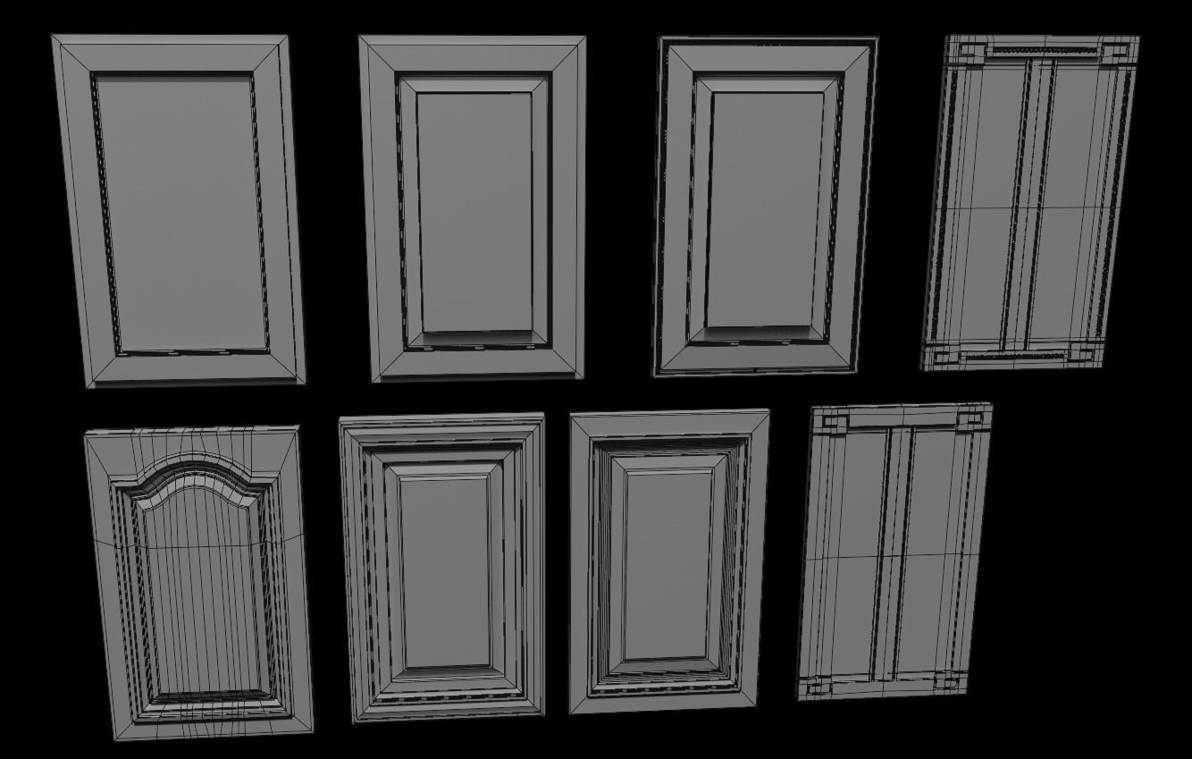 Cabinet Collection chest of drawers Low-poly 3D model_18