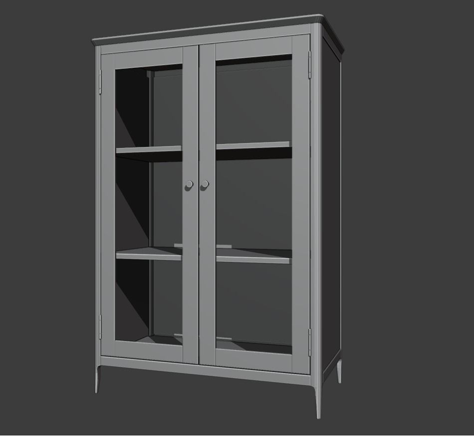 Cabinet Collection chest of drawers Low-poly 3D model_4