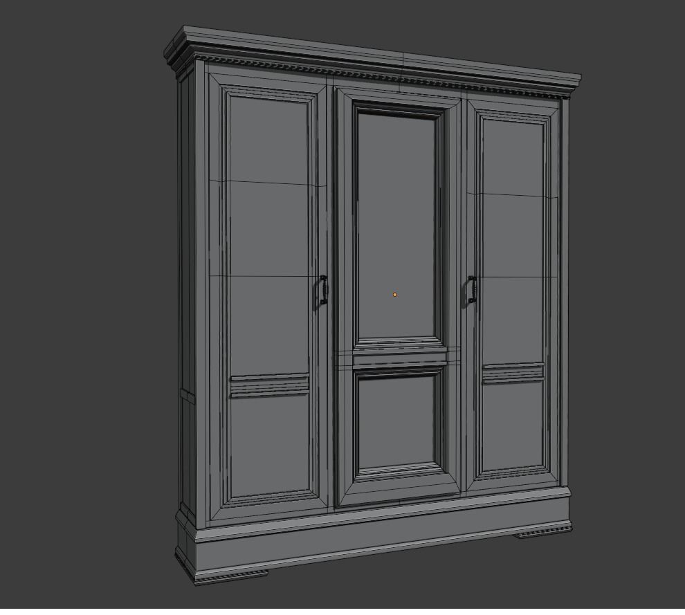 Cabinet Collection chest of drawers Low-poly 3D model_5