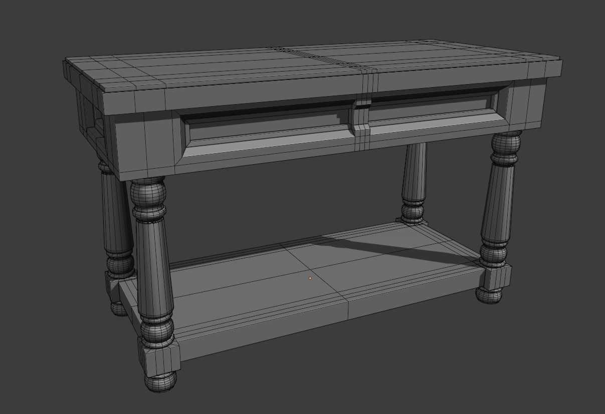 Cabinet Collection chest of drawers Low-poly 3D model_6