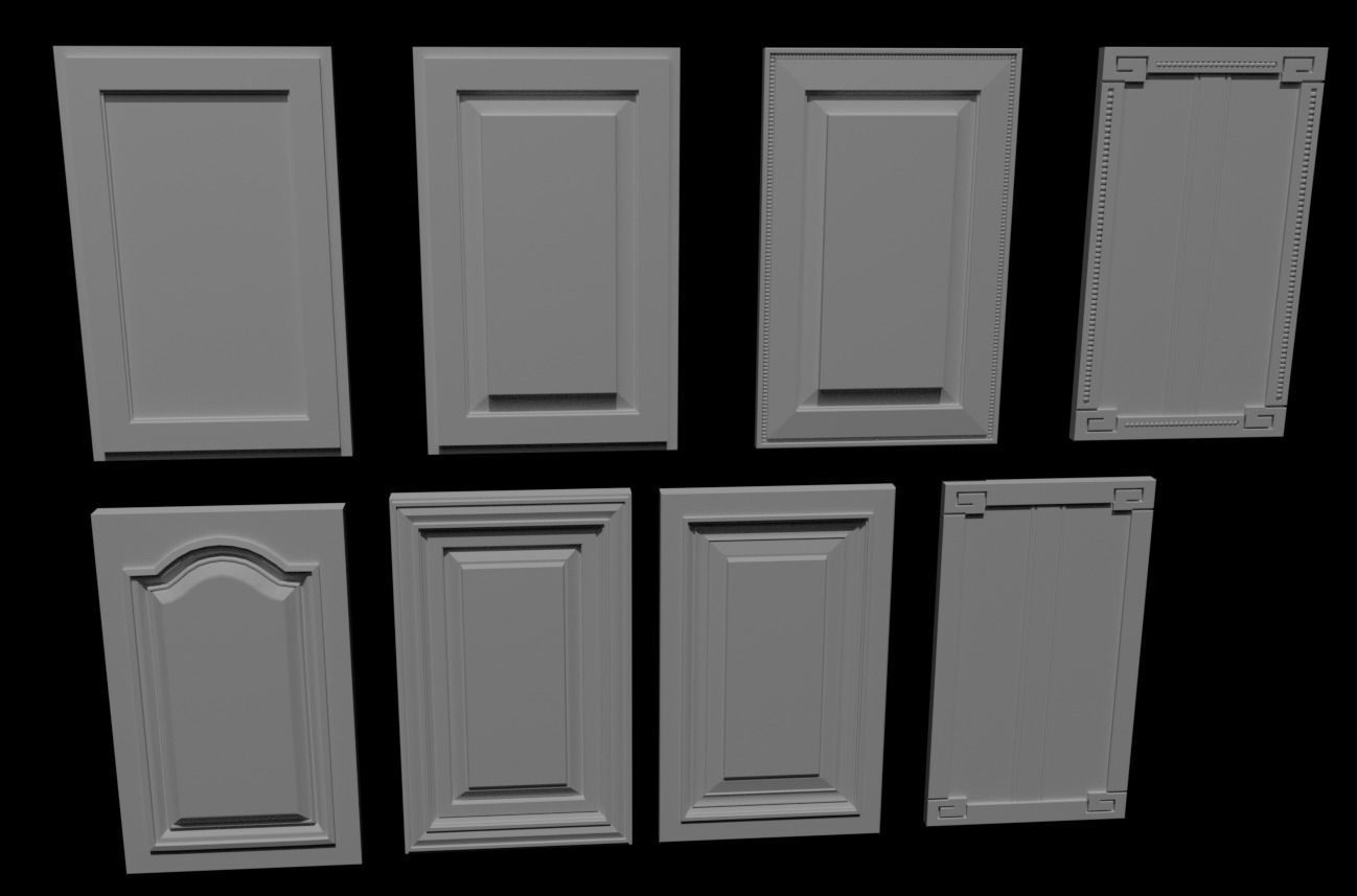 Cabinet Collection chest of drawers Low-poly 3D model_17