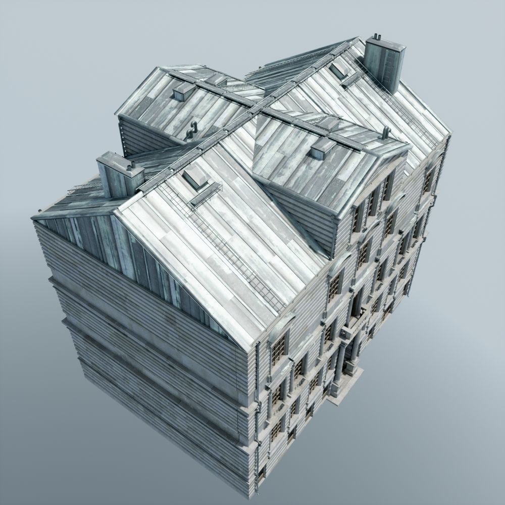 Old appartment building 1700s A 3D model_9