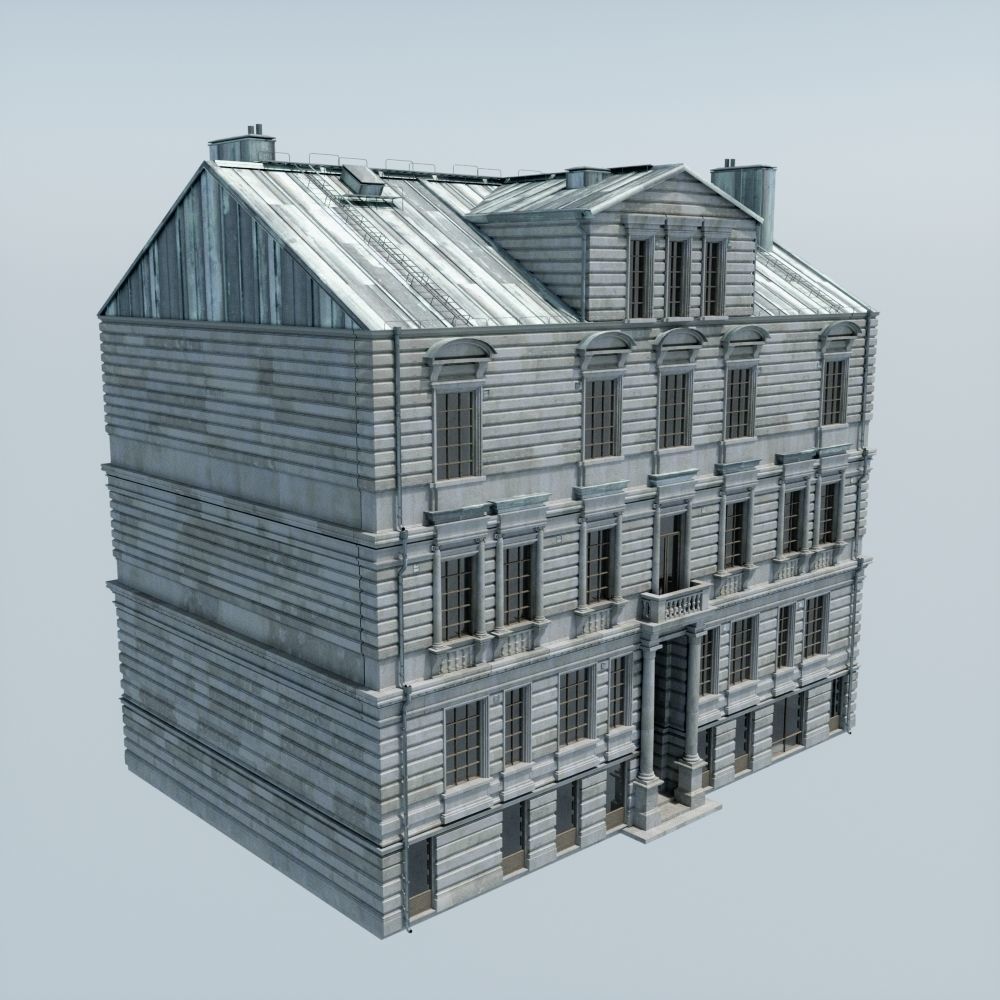 Old appartment building 1700s A 3D model_7