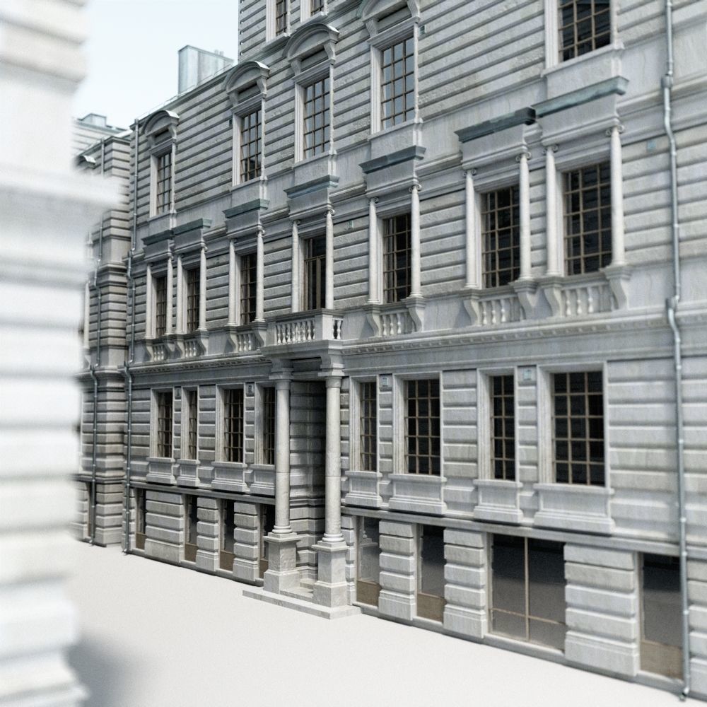 Old appartment building 1700s A 3D model_3