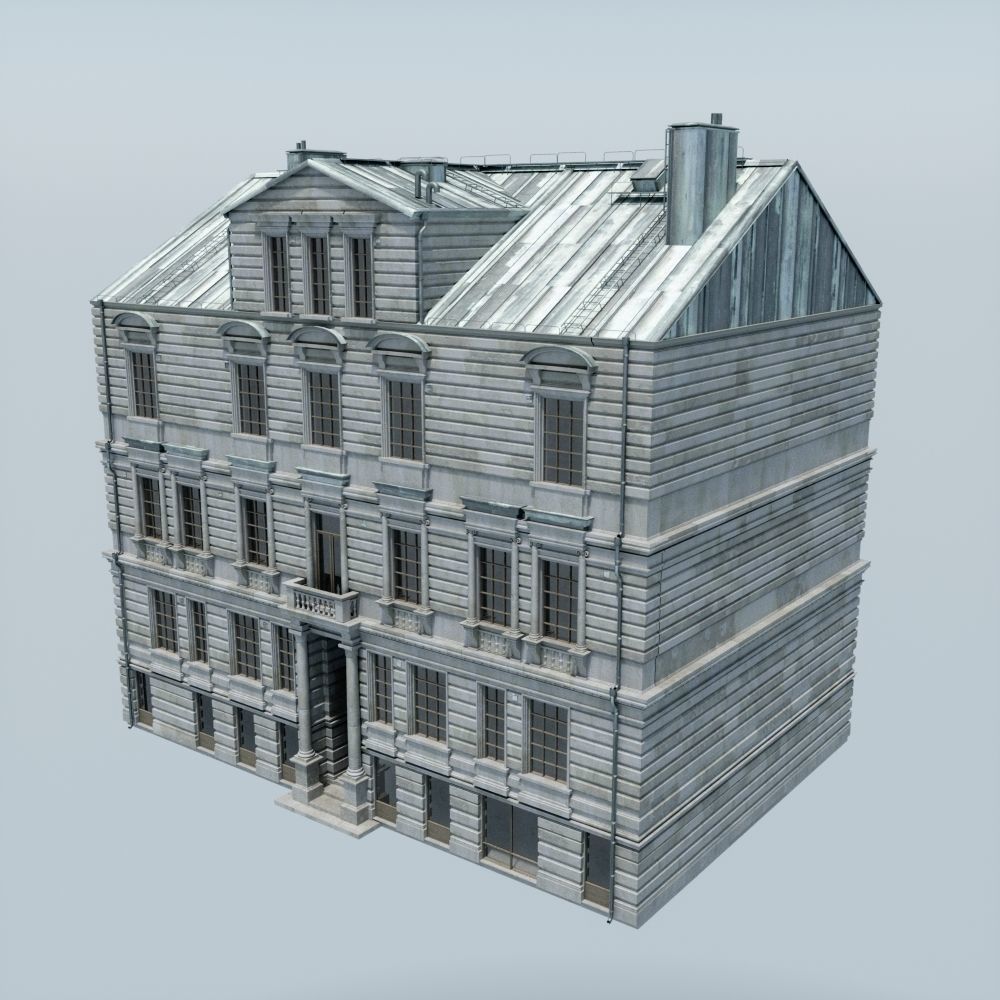 Old appartment building 1700s A 3D model_6