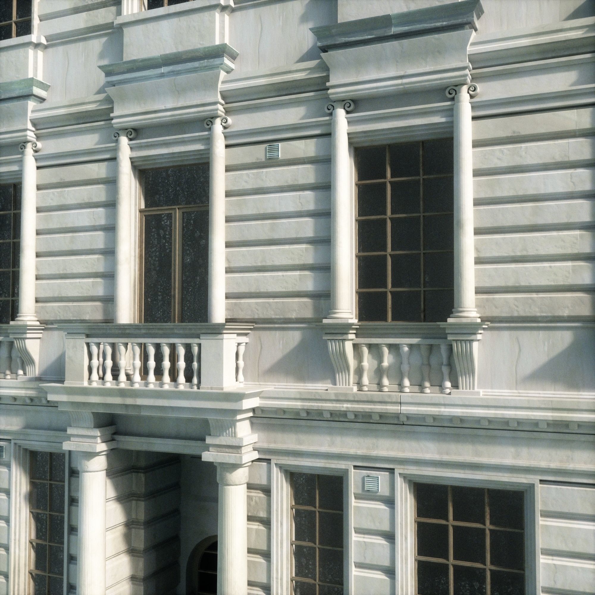 Old appartment building 1700s A 3D model_2