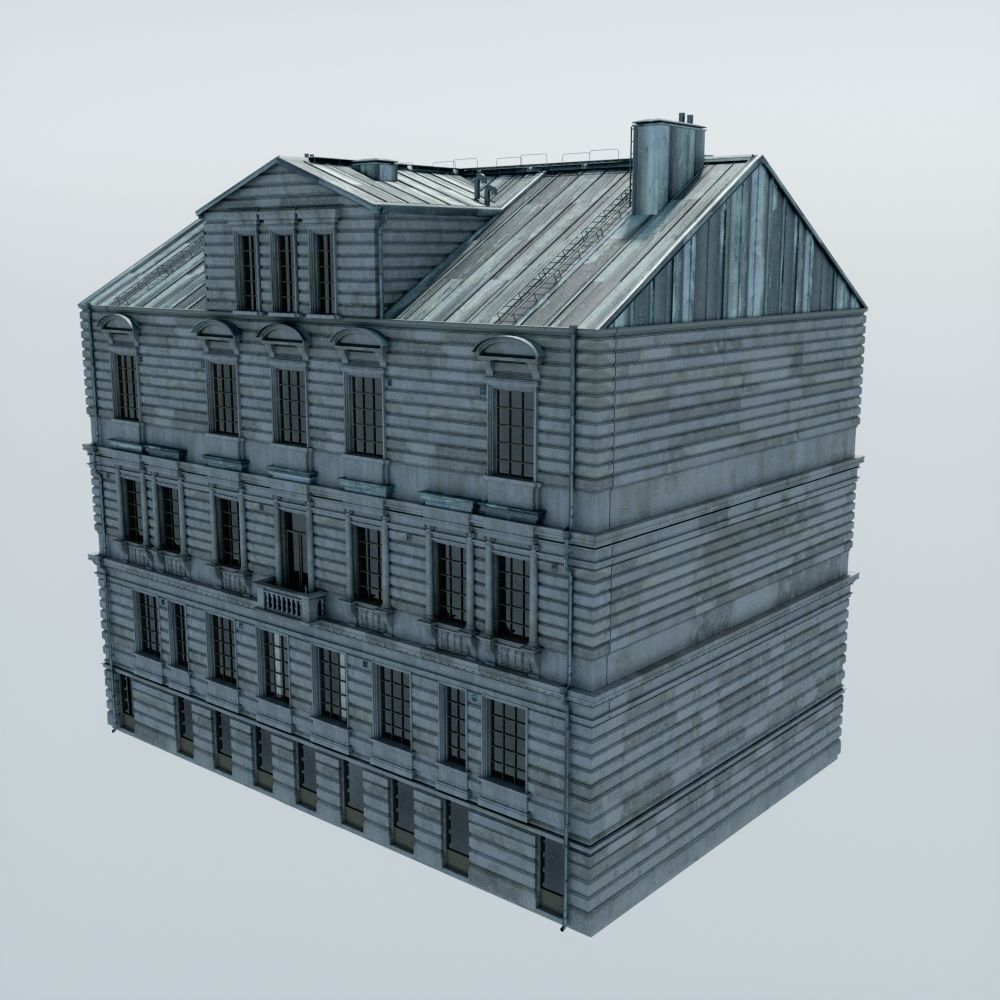 Old appartment building 1700s A 3D model_8