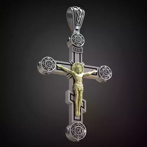 Cross orhodox big gems patterns 