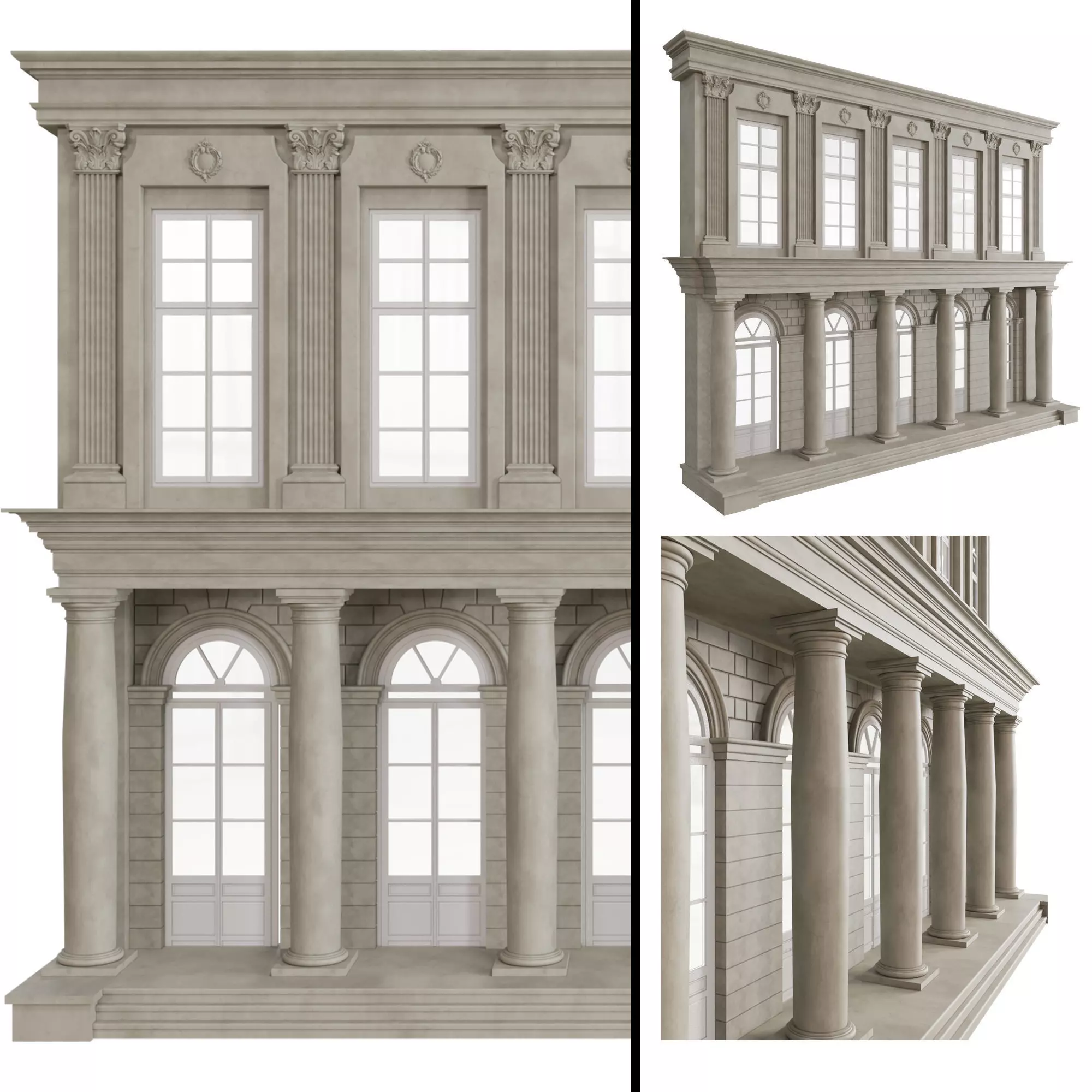Facade classic house 2 3D model