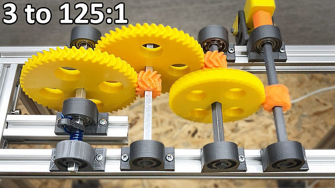 3D printable-  High Torque Modular Gearbox 3D print model