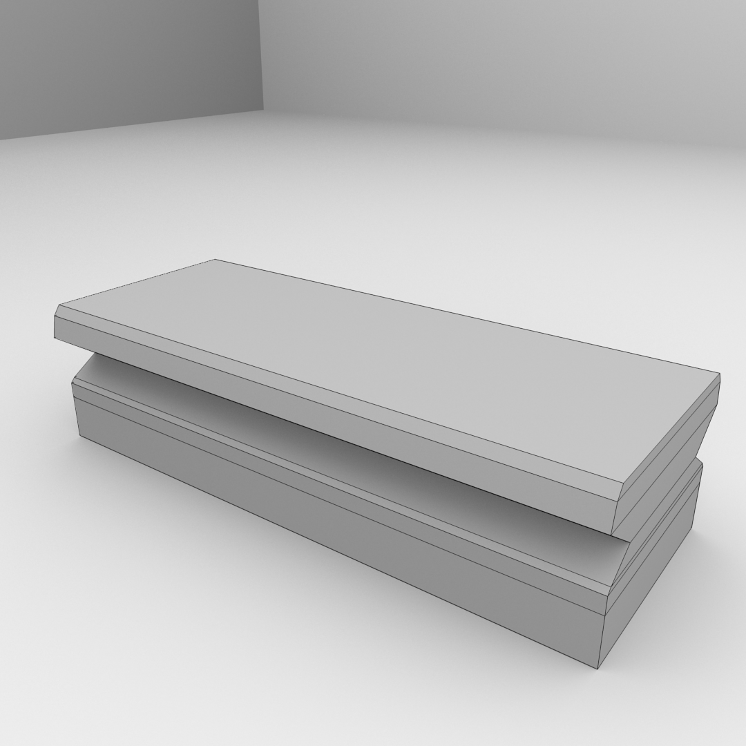 Chalkboard Eraser 3D model_3