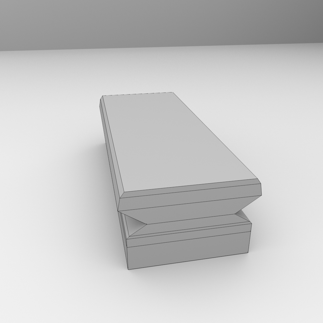 Chalkboard Eraser 3D model_4