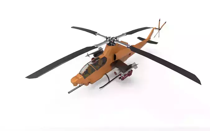 Bell AH 1Z Orange 3D model
