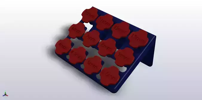 Metric Socket Set With Racks 3D print model