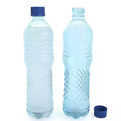 Plastic Water Bottle v1 3d model