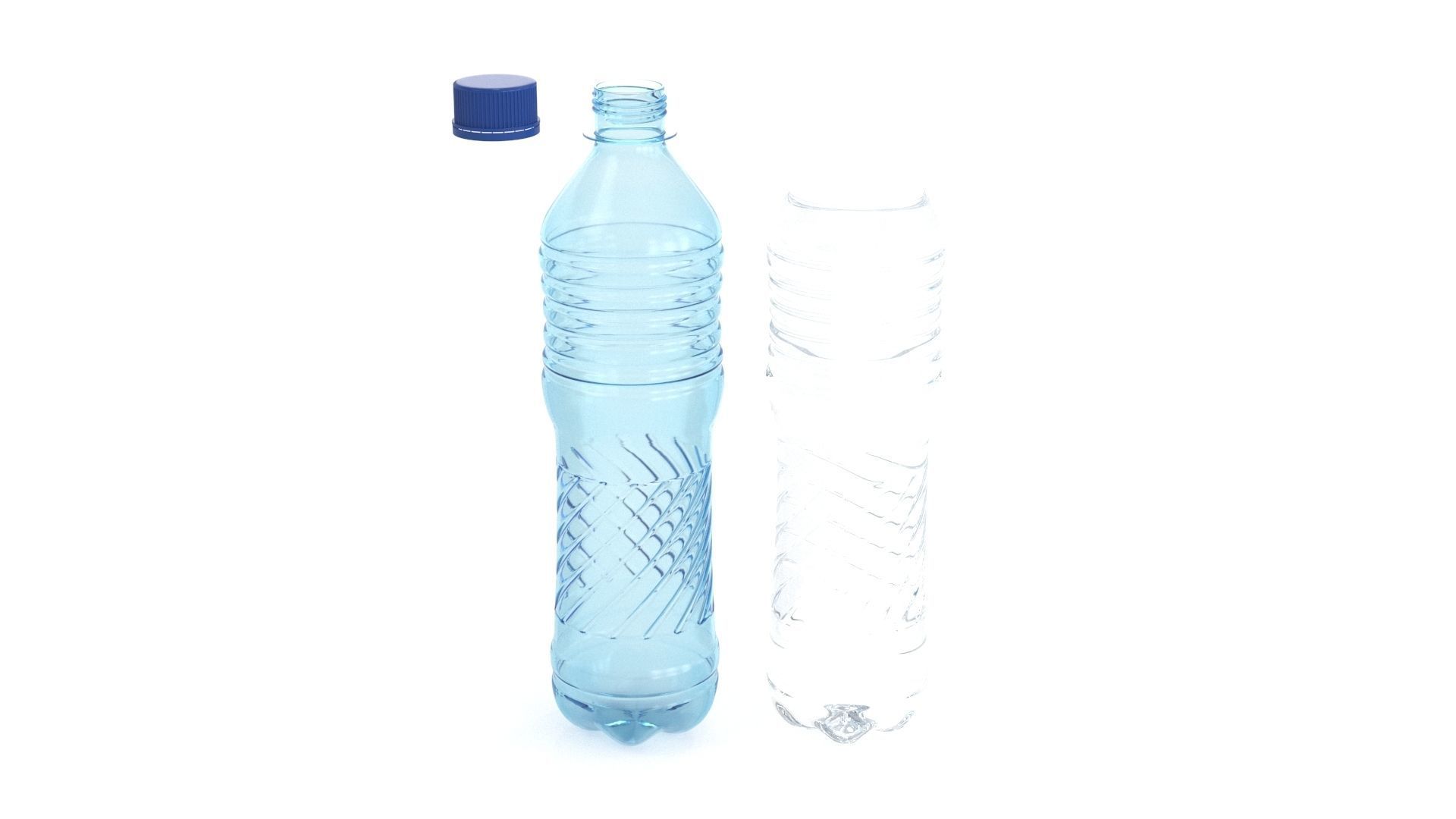 Plastic Water Bottle v1 3d model 3D model_7