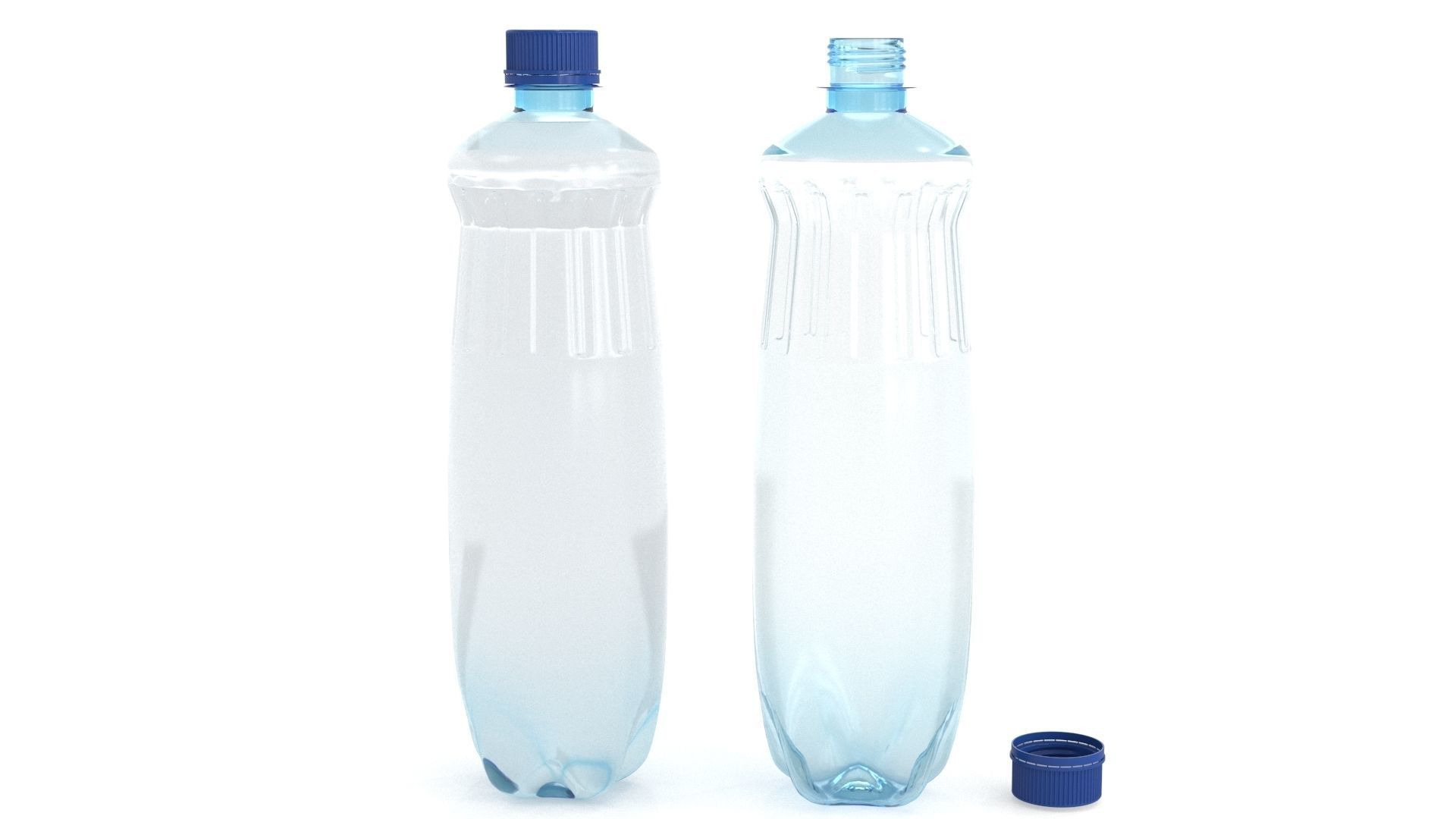Plastic Water Bottle v2 3d model 3D model_1
