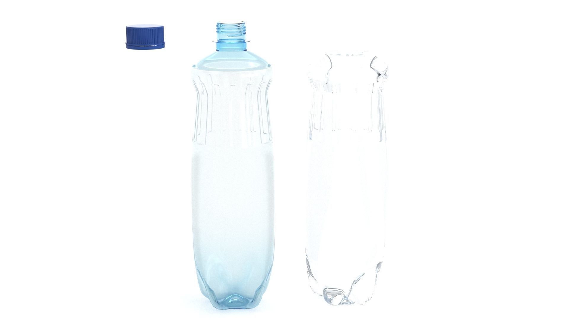 Plastic Water Bottle v2 3d model 3D model_7