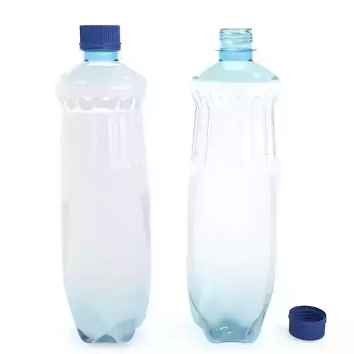 Plastic Water Bottle  v2 3d model
