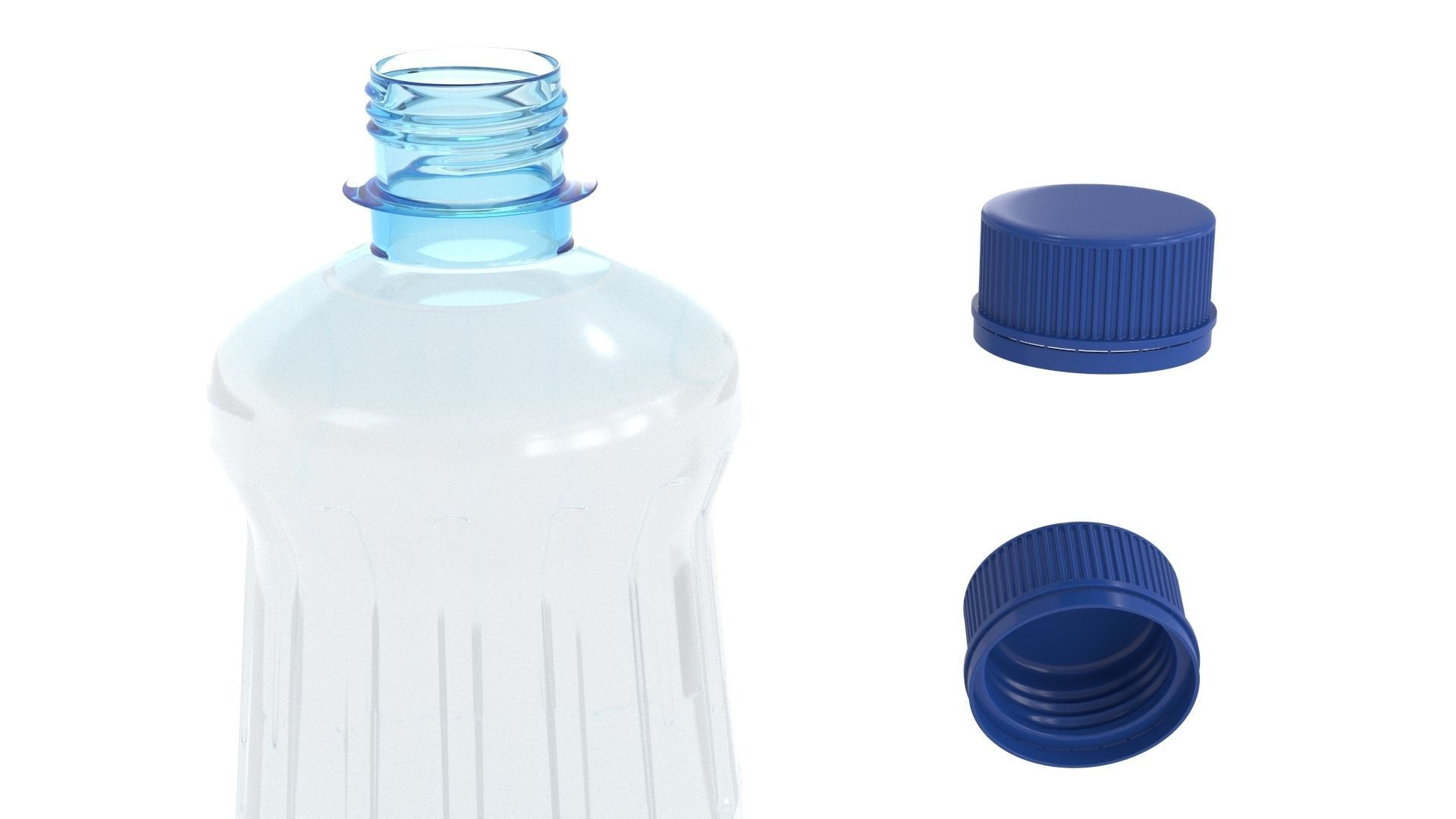 Plastic Water Bottle v2 3d model 3D model_6