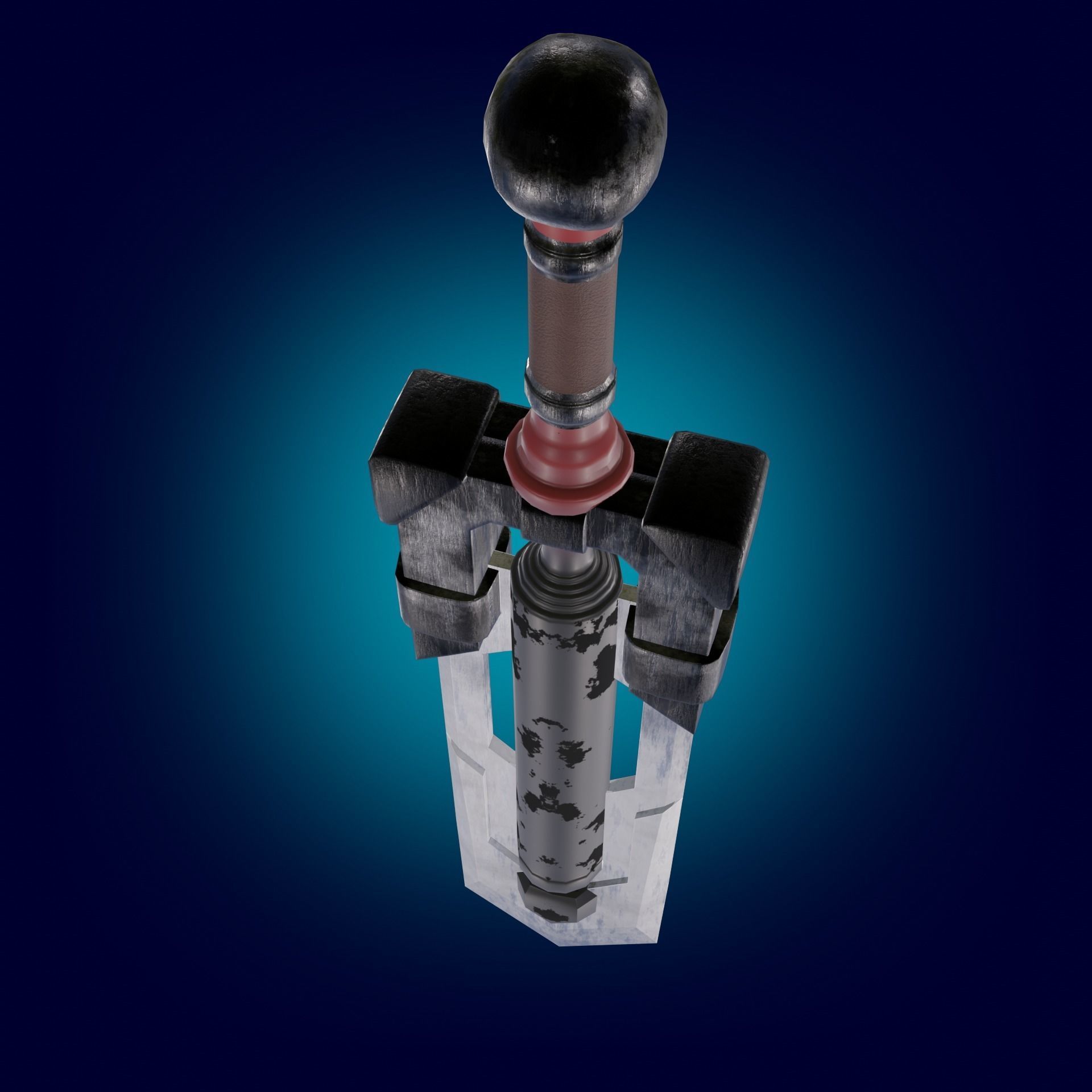 Sword Weapon PBR low-poly game ready Low-poly 3D model_4