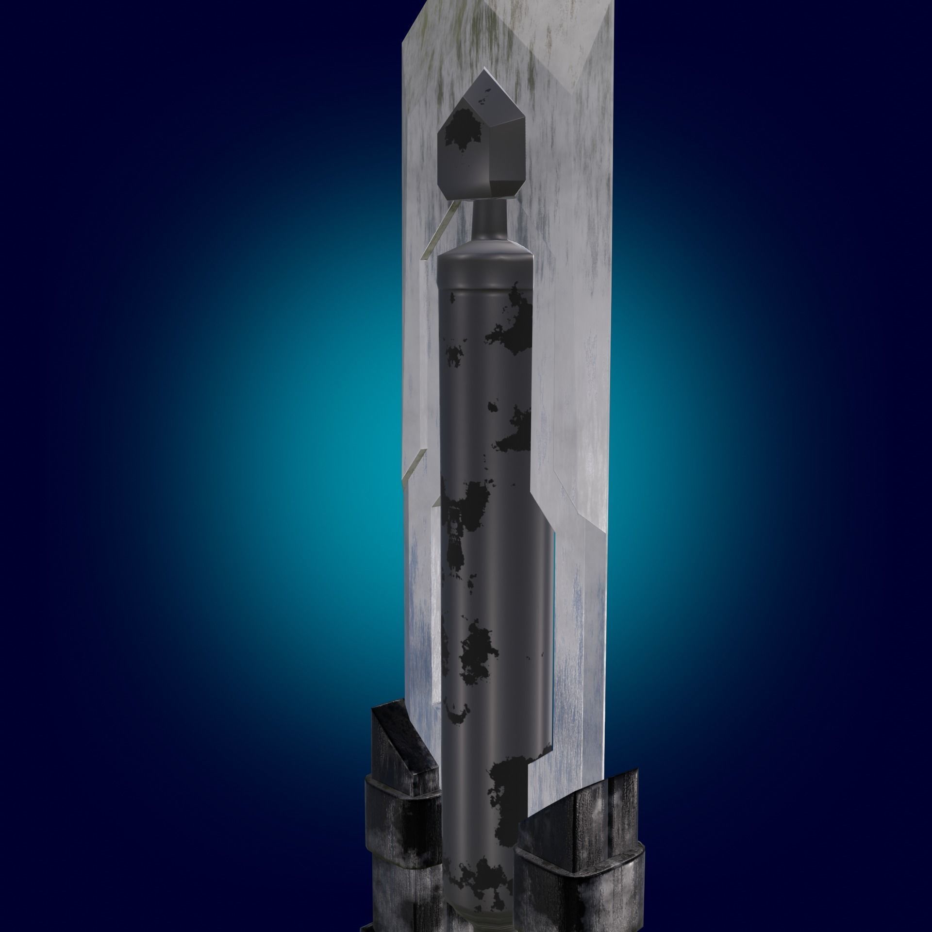 Sword Weapon PBR low-poly game ready Low-poly 3D model_2