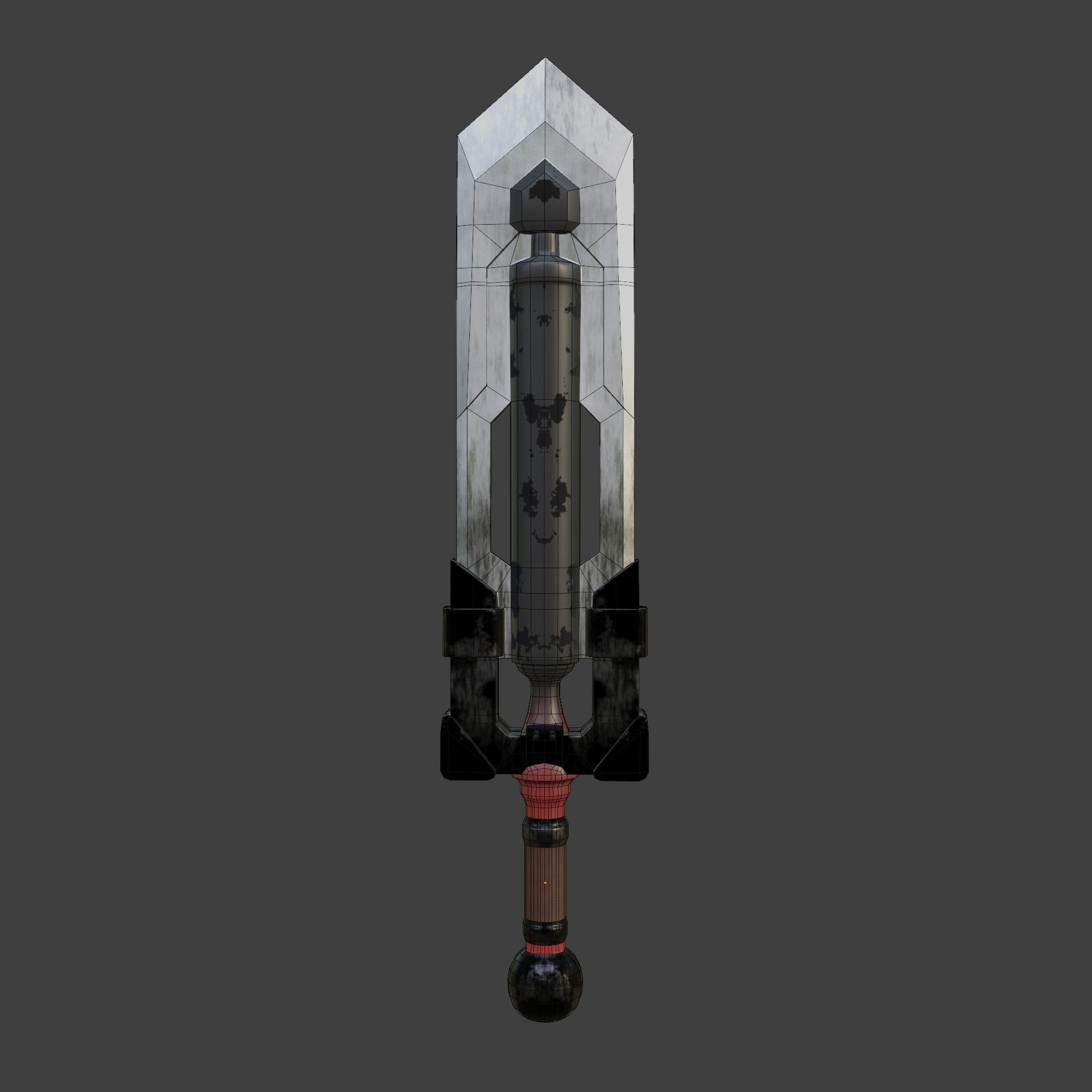 Sword Weapon PBR low-poly game ready Low-poly 3D model_5