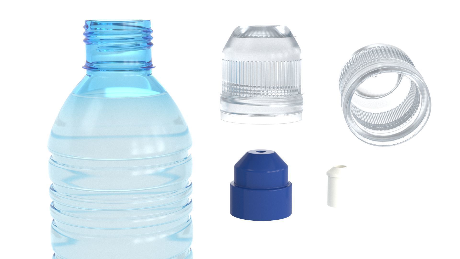 Plastic Water Bottle v3 3dmodel 3D model_6