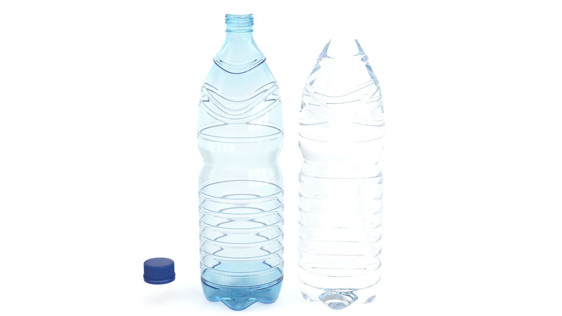 Plastic Water Bottle v4 3d model 3D model_7