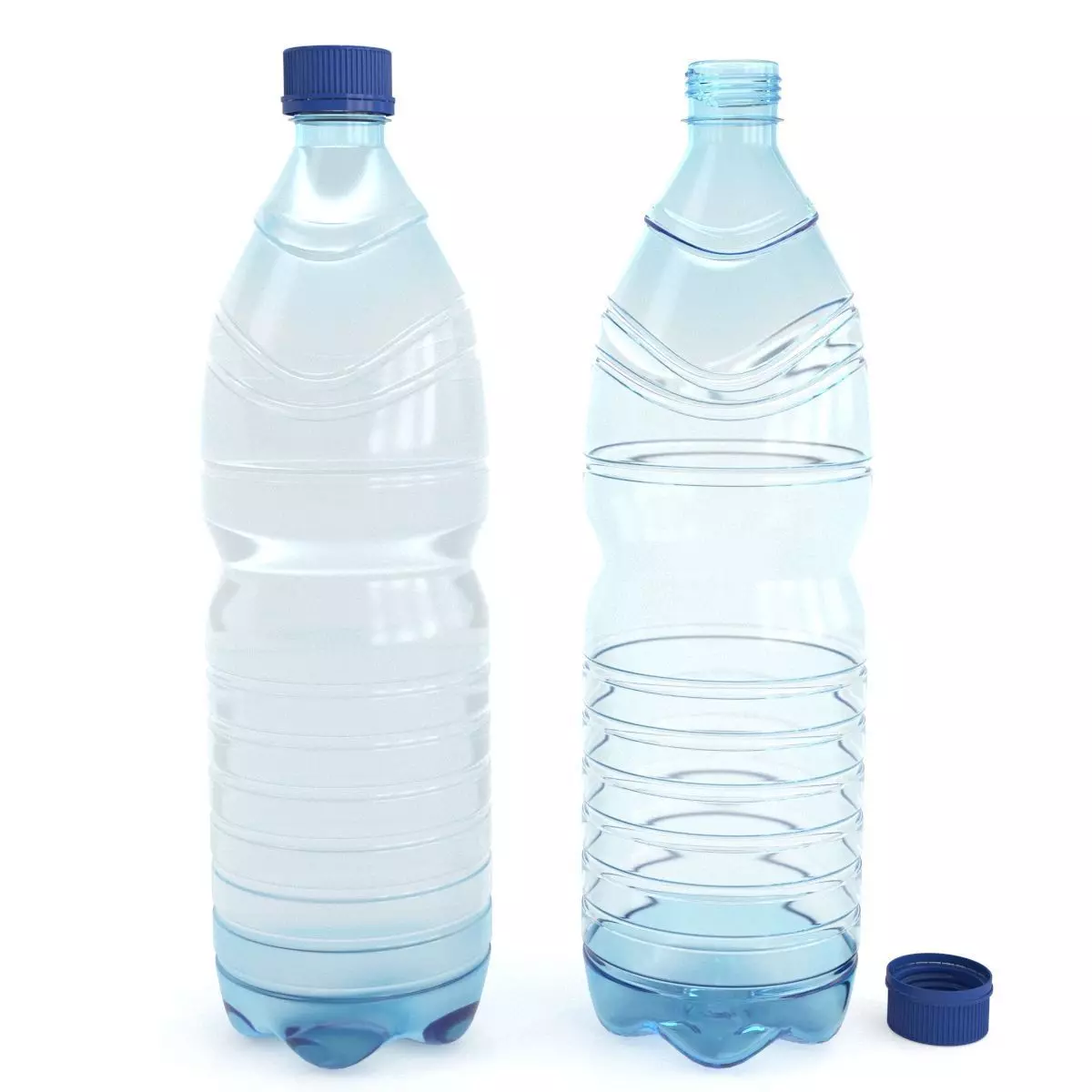 Plastic Water Bottle v4 3d model 3D model_0