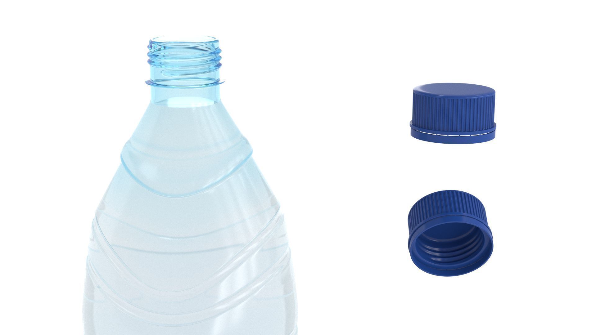 Plastic Water Bottle v4 3d model 3D model_6
