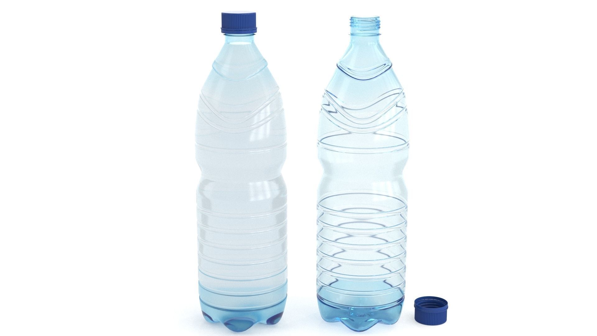 Plastic Water Bottle v4 3d model 3D model_1