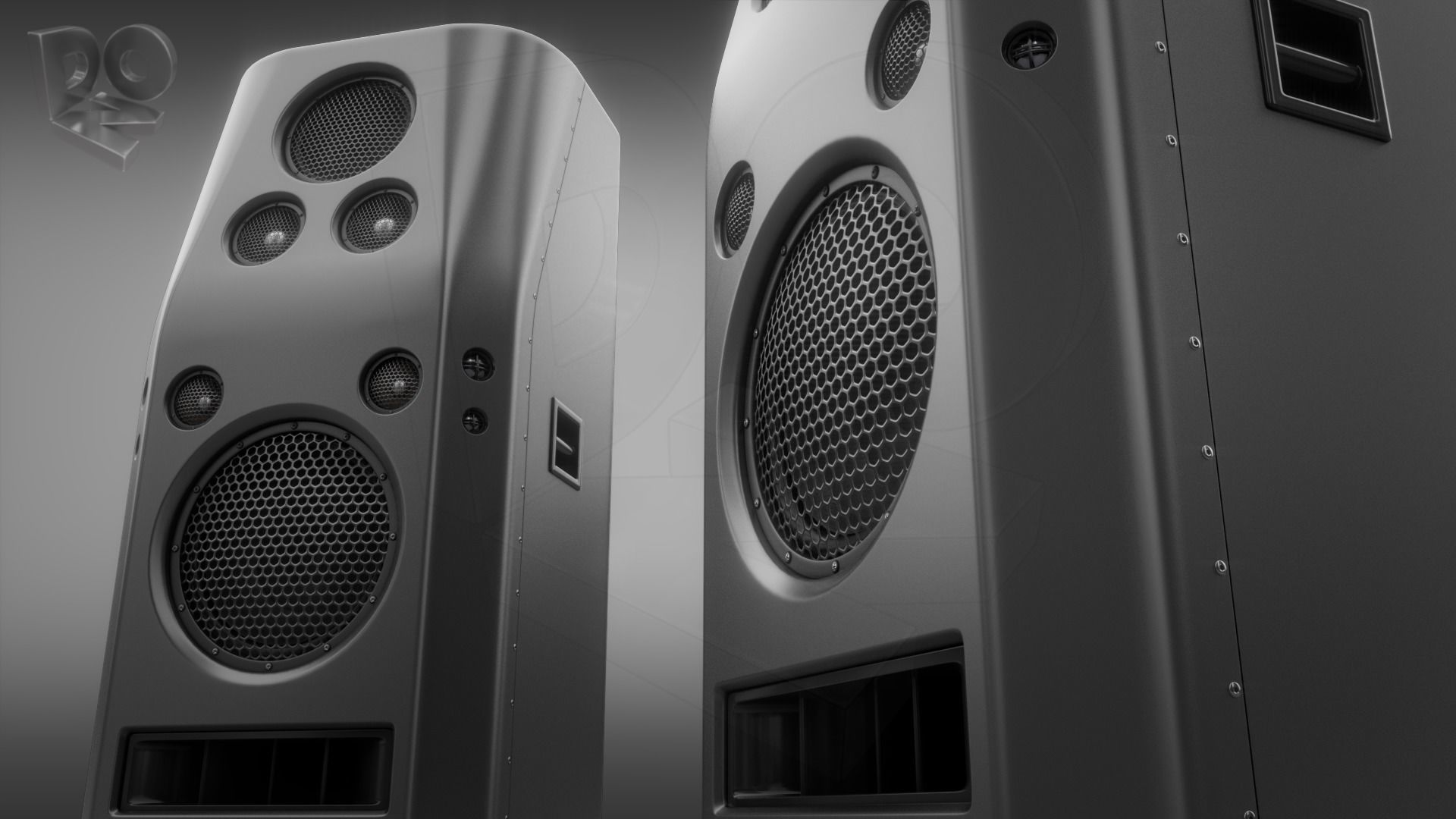 Hi-Fi Speakers 3D model_1