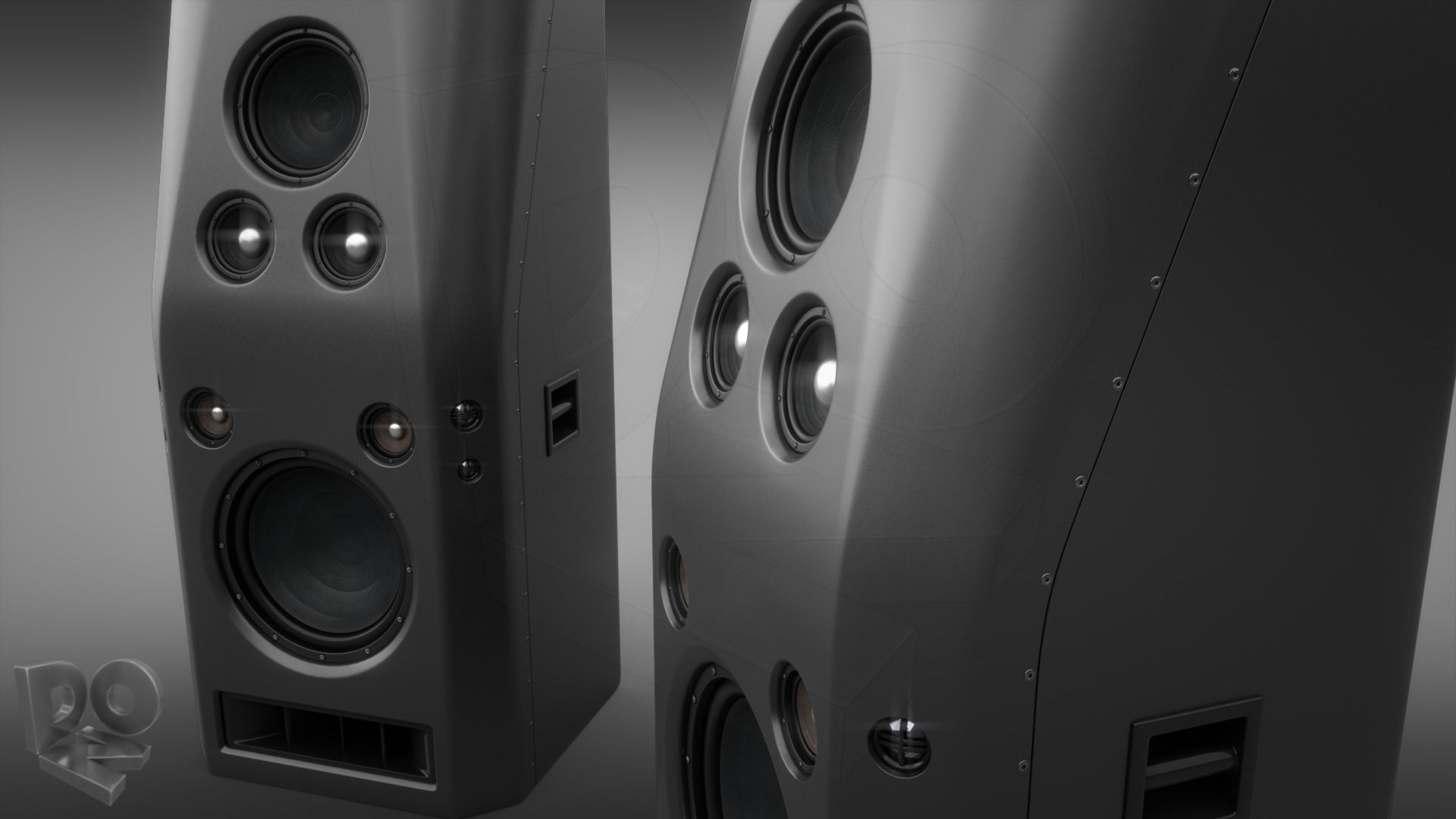 Hi-Fi Speakers 3D model_4