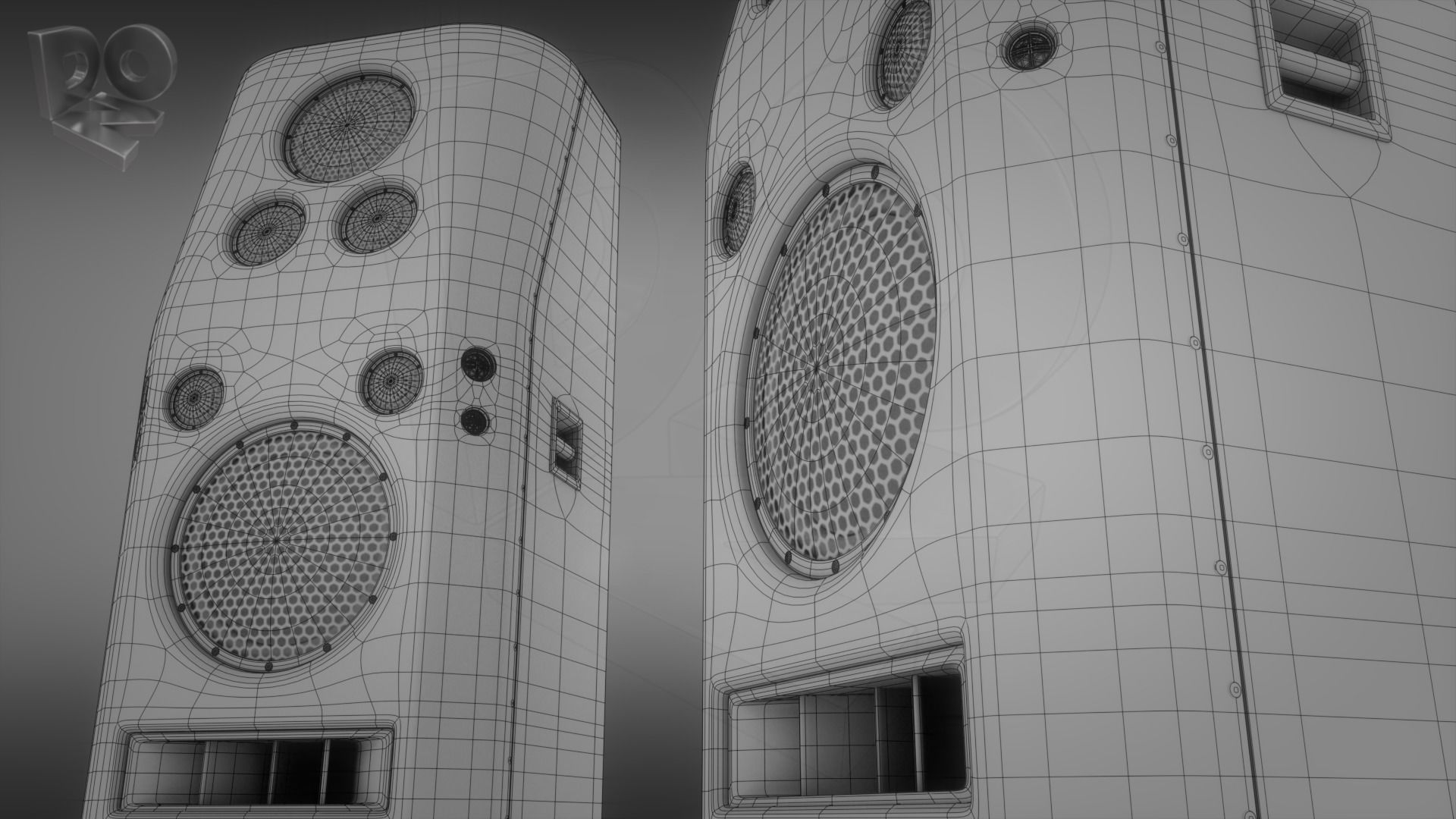 Hi-Fi Speakers 3D model_2