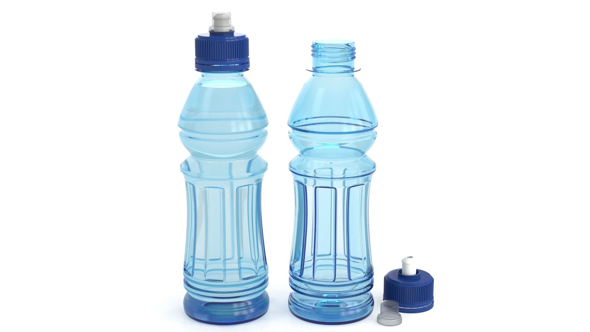 Plastic Water Bottle v5 3d model 3D model_1