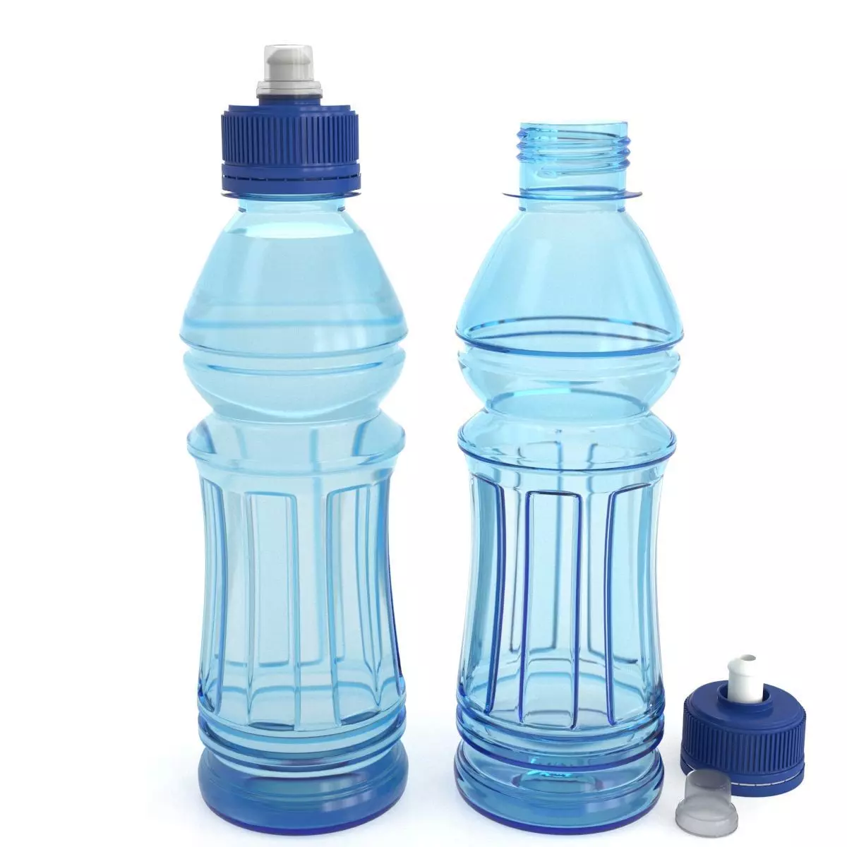 Plastic Water Bottle v5 3d model 3D model_0