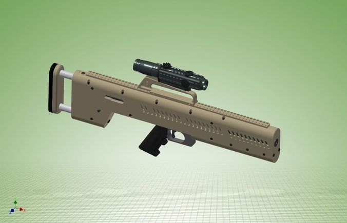 3D model Ruger 10-22 BullPup Concept | CGTrader diagram stp 
