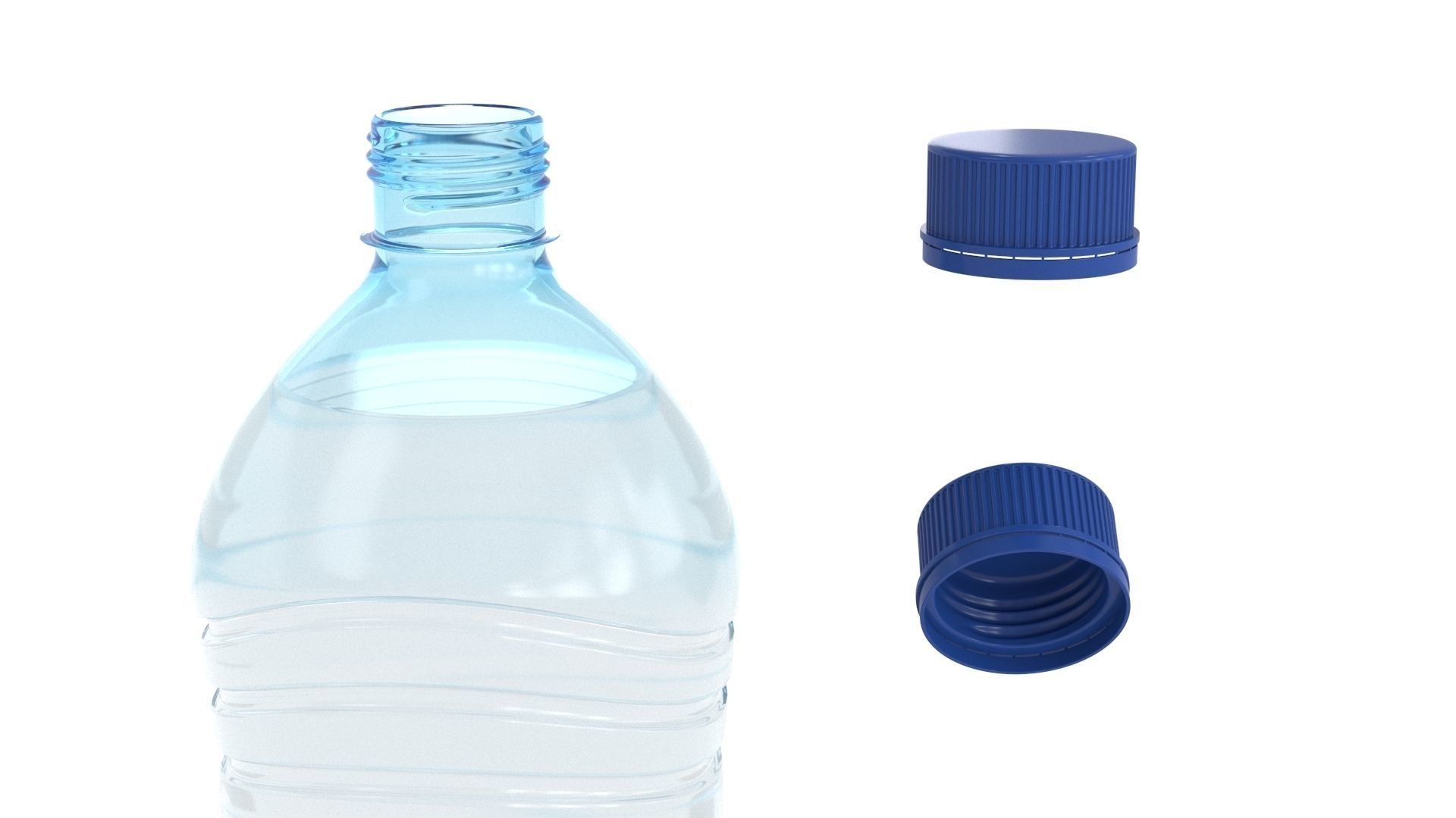 Plastic Water Bottle v6 3d model 3D model_6