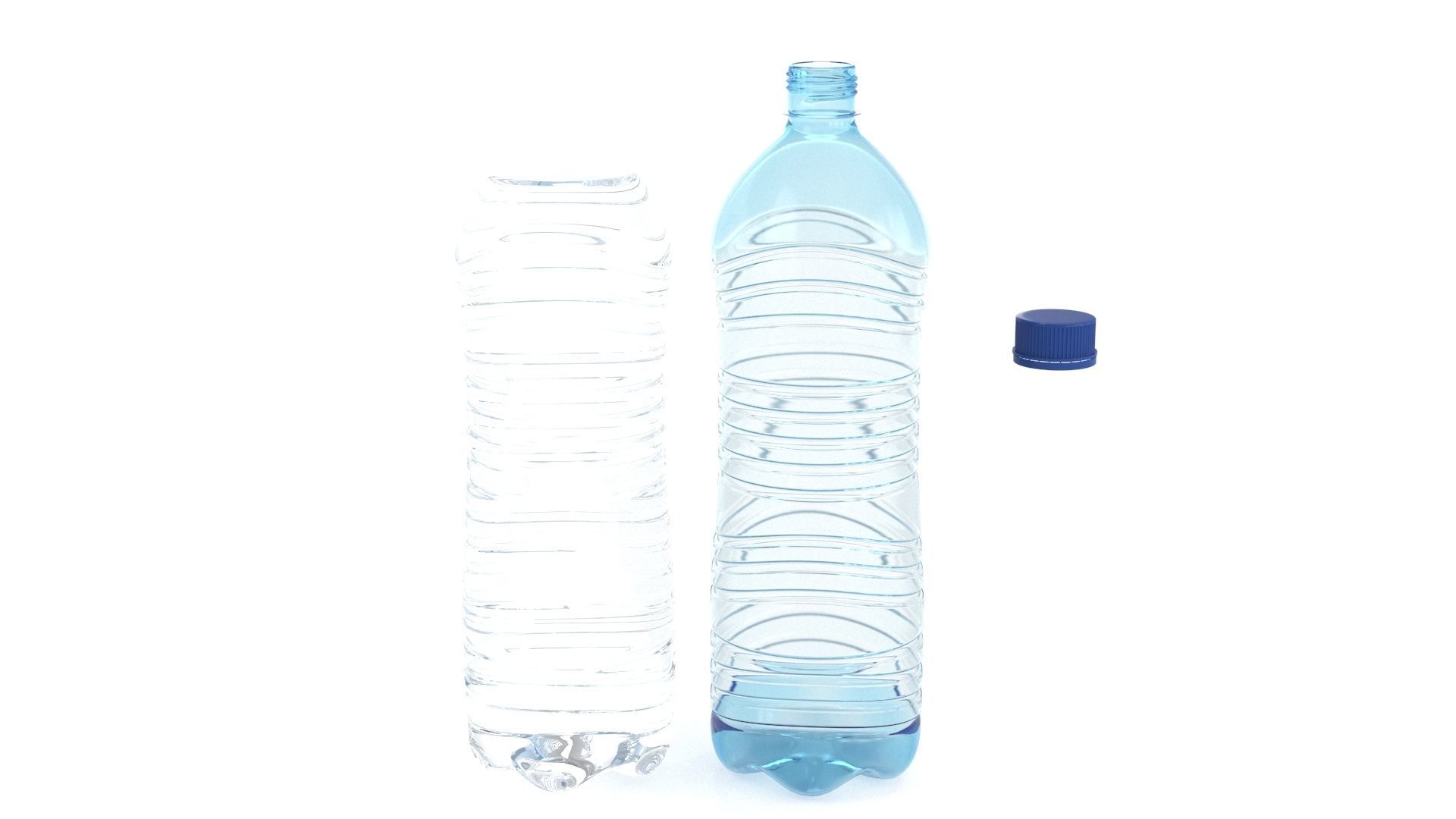 Plastic Water Bottle v6 3d model 3D model_7